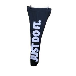 Nike Women High Waist Leggings Just Do It Logo Sz XL Black